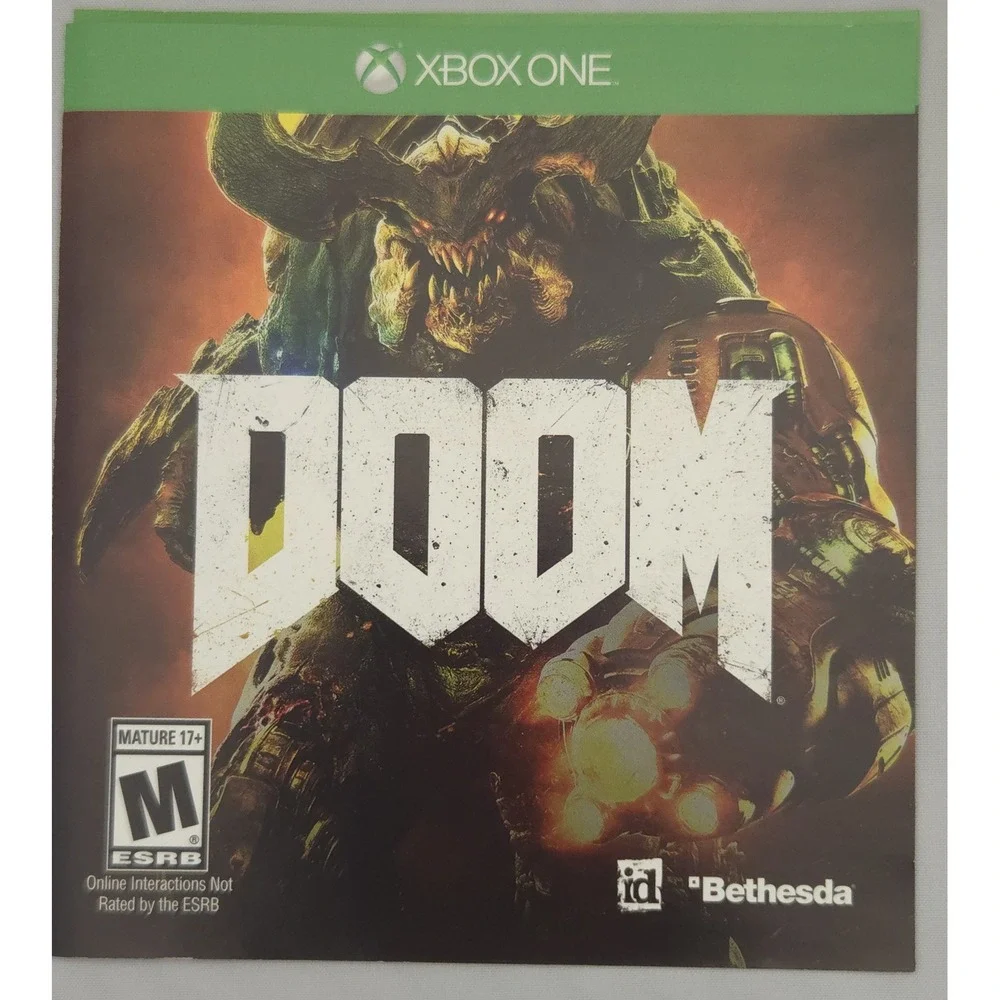 DOOM -‎ Xbox One - Bethesda - Complete in Box CIB - Tested & Working